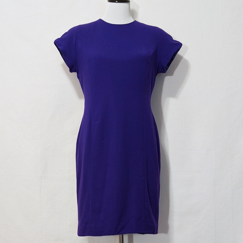 Vintage 90s Jones New York Violet Sheath Dress 12P